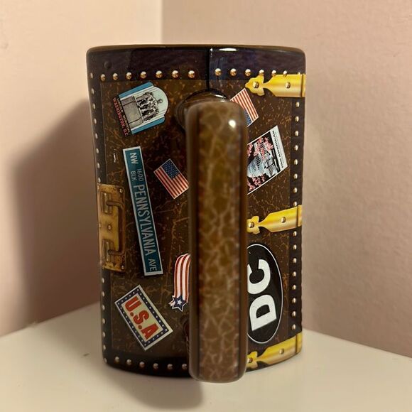 Coffee Mug Washington DC Souvenir Trunk Brown Vintage - Picture 4 of 9